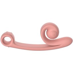 Vibromasseur Double Snail Vibe Curve - Rose Pêche
