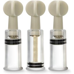 - Ventouses à vis pour le clitoris et les tétons - Lot de 3 - Transparent