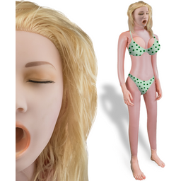 Poupée gonflable réaliste réaliste blonde yeux fermés Agathe