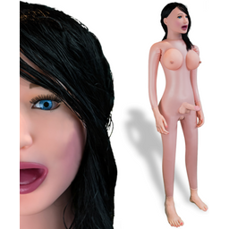 Poupée gonflable suceuse trans Katia vagin pénis anus
