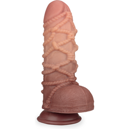 Gode godemichet ventouse en silicone XXL Shibari gode vaginal ou anal homme ou femme - Peau mate