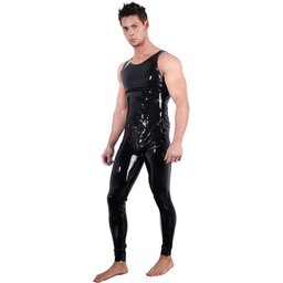 Combinaison Catsuit en Latex sans Manches pour Hommes