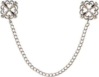 Bijoux de Tétons avec Chaîne en Métal