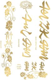 Tatouage éphémère - Effet or Doré