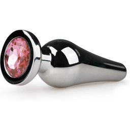 EasyToys - Plug anal métallique long - Diamant rose - L