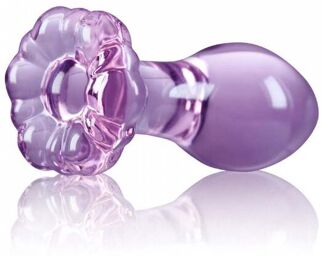 Plug Anal en Verre Crystal Flower Violet