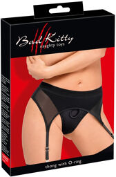 String porte-strap noir avec jarretelles ajustables Noir