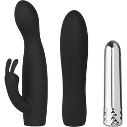 Double Trouble Ensemble Vibromasseur Bullet Rechargeable Wand et Rabbit