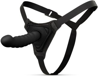 Gode ​​ceinture en silicone - Courbé