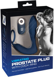 Plug prostatique vibrant avec anneau péniens