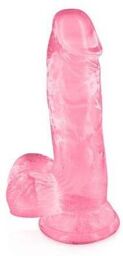 Gode Ventouse Jelly avec Testicules S Rose Rose
