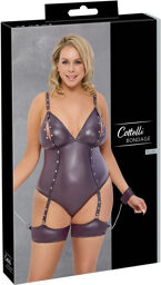 Body string avec attaches amovibles et rivets argentés Violet