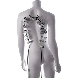 - Edge Body Zipper Clothes Pins - Argent