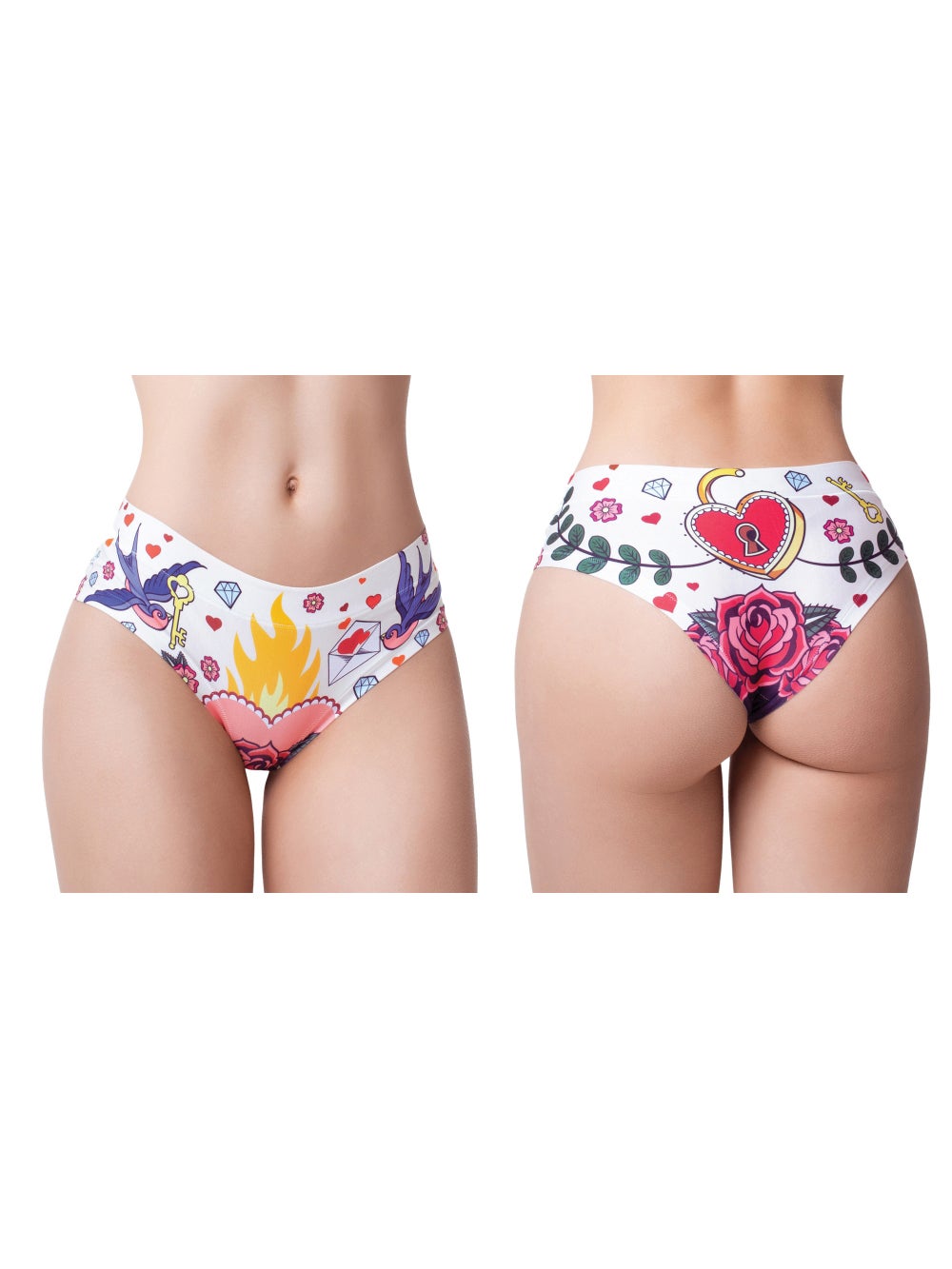 Culotte Invisible Love Old School Blanche