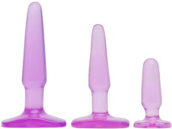Kit Anal Triple Butt Plug Training Set Violet