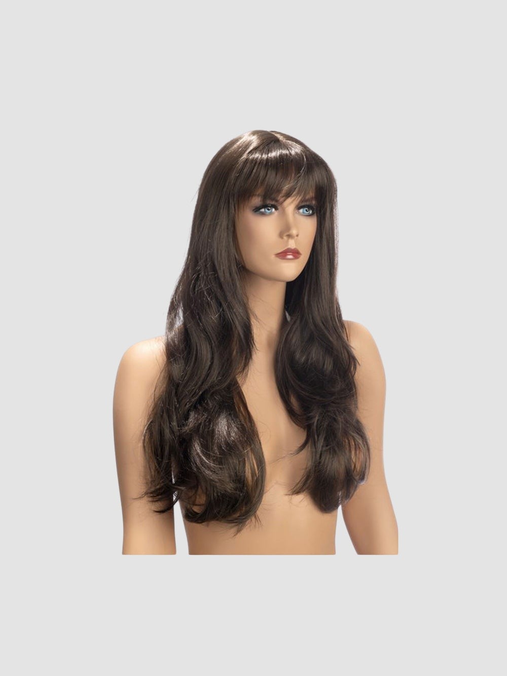 Perruque Longue Frange Diane Châtain