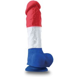 Gode Réaliste Tricolore 20 cm