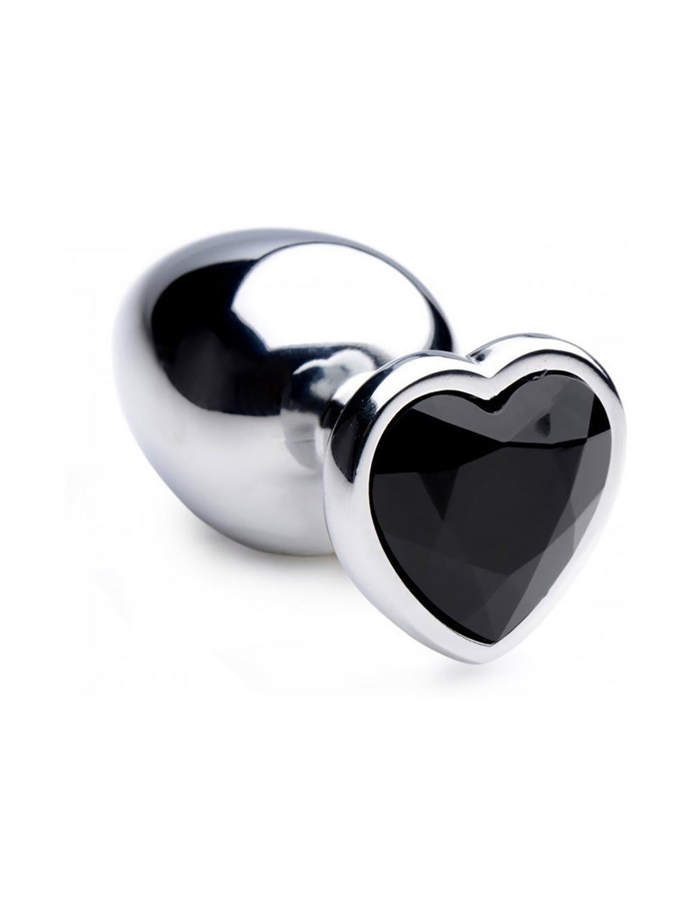 Plug anal métal bijou Black Heart large