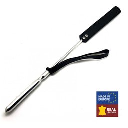 Cravache Métal et Cuir 52 cm