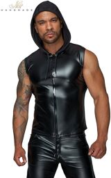 Veste à capuche sans manches Noir