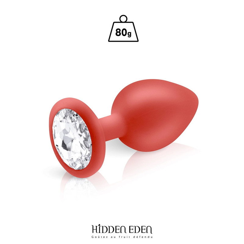 Plug bijou silicone rouge L