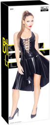 Robe vinyle à lacets sexy Noir