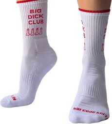 Chaussettes blanches Big Dick Club Liseré rouge
