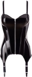 Corset en Vinyle et Lacage Noir