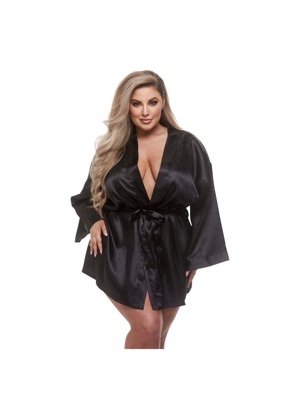 Déshabillé satin noir GT