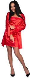 Ensemble Peignoir et nuisette Jacqueline Rouge