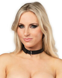 Collier en cuir avec fermeture velcro