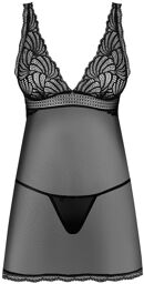 Nuisette Sweetia Babydoll & String Noir Noir