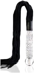 Martinet et Dildo en Verre Icicles N°38 Noir
