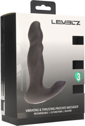 Masseur prostatique en silicone vibrant et à propulsion - Noir