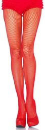 Collant en Résille Nylon Rouge Rouge