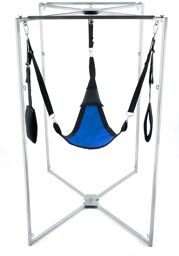 Kit Sling Tissu Triangle Bleu-Noir Armature Grise