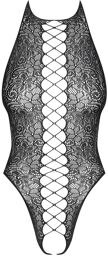 B113 Body sexy ouvert épicé Noir