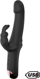 PLAYER, Vibromasseur Rabbit USB, silicone médical doux et lisse, doté de 10 modes de vibration