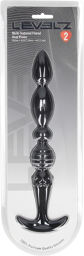Sonde anale évasée en silicone multi-texturé - Noir