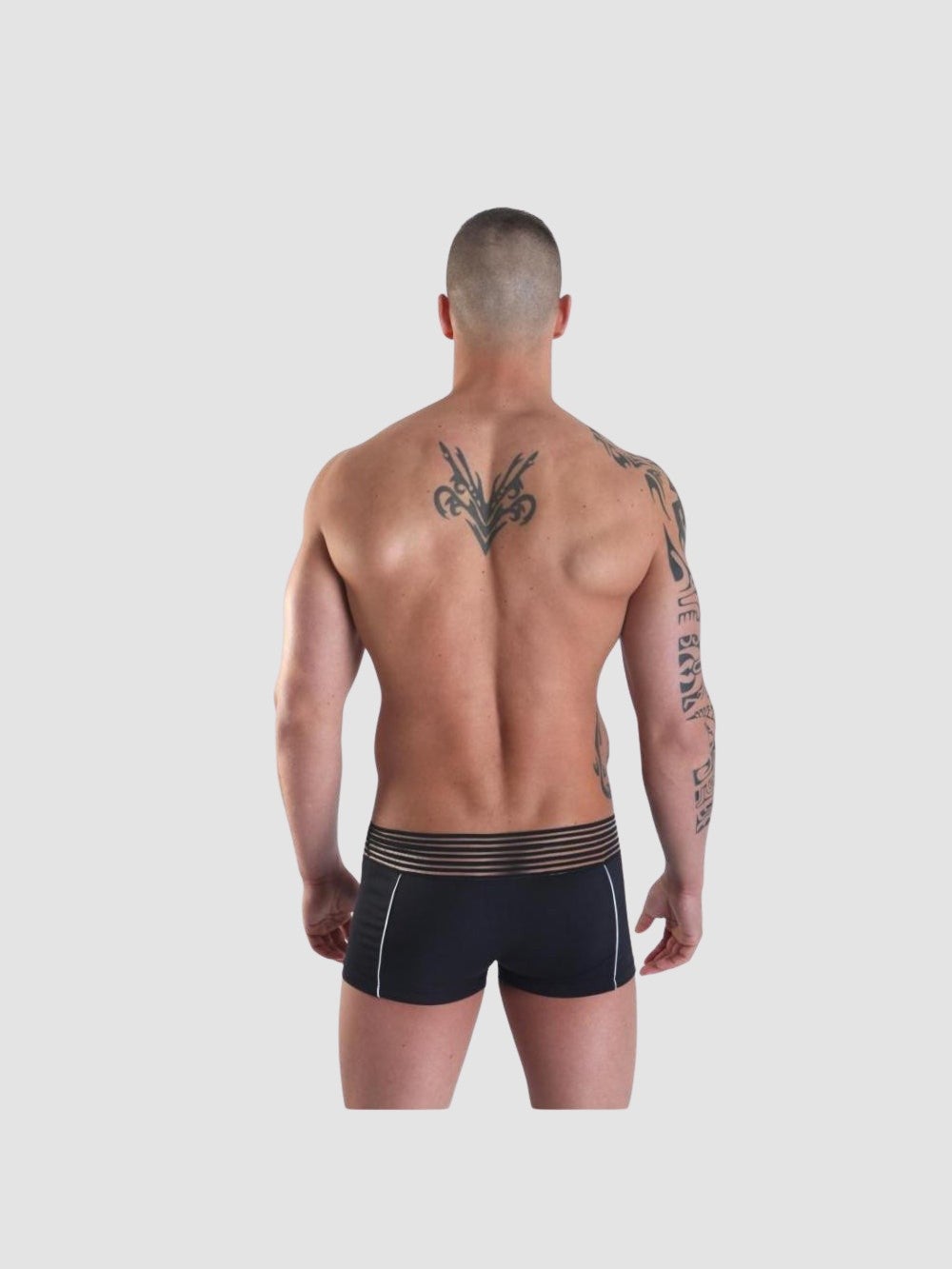 Boxer Idol LM15 Ceinture Rayée Noir