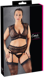 Bralette et String en Dentelle Noir