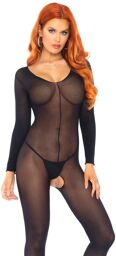 Combinaison Noire Couture Manches Longues 8297 Noir