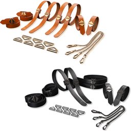 Coffret 8 Liens d'Entrave Métal et Cuir