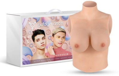 Booskin - Prothèses mammaires réalistes en silicone - Bonnet D - Nude