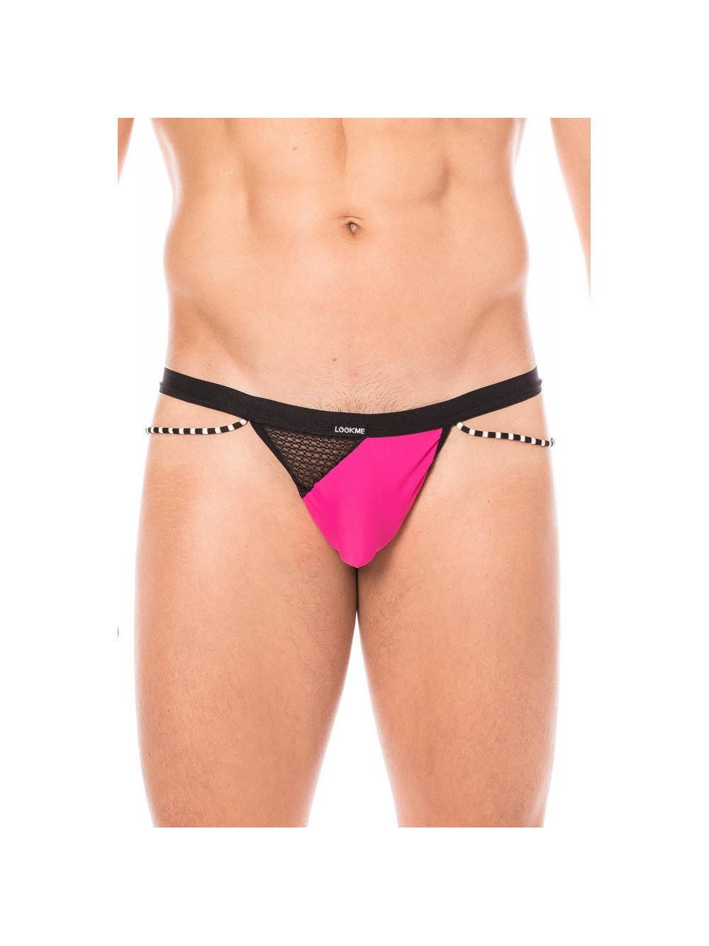 String Bi-Matière LM2004 Noir & Rose