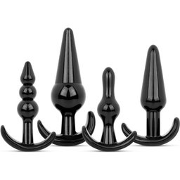 Ensemble de 4 Plugs Anaux - Noir