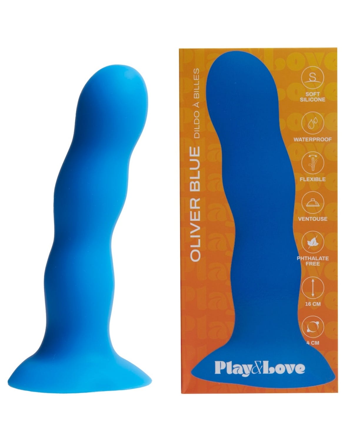 DILDO A BILLES BLEU PAILLETTE