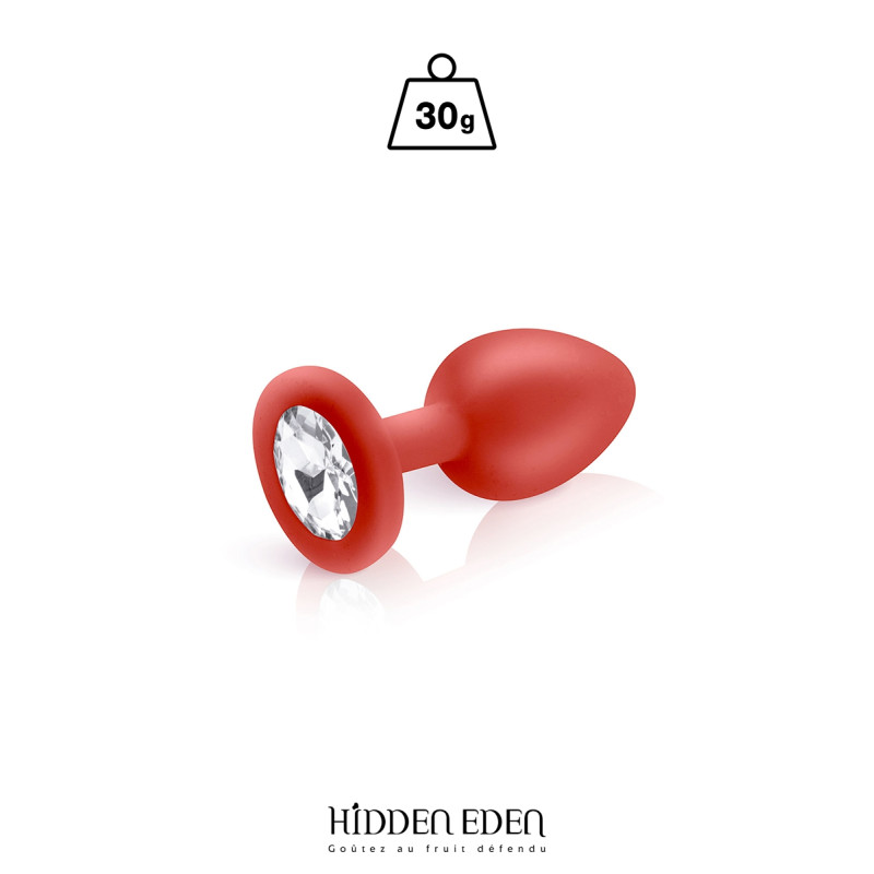 Plug bijou silicone rouge S