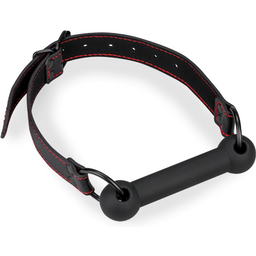 Bâillon mors en silicone et similicuir