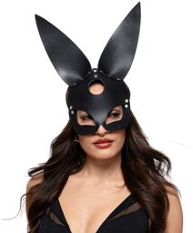 Masque de lapin audacieux - Noir